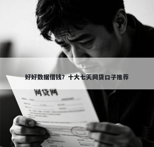 好好数据借钱？十大七天网贷口子推荐