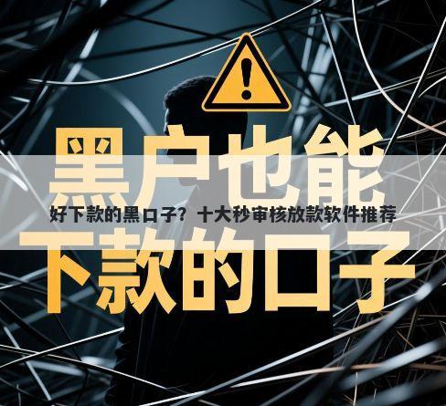 好下款的黑口子？十大秒审核放款软件推荐