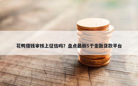 花鸭借钱审核上征信吗？盘点最新5个金融贷款平台