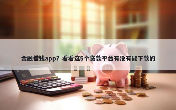 金融借钱app？看看这5个贷款平台有没有能下款的