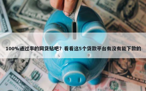 100%通过率的网贷贴吧？看看这5个贷款平台有没有能下款的
