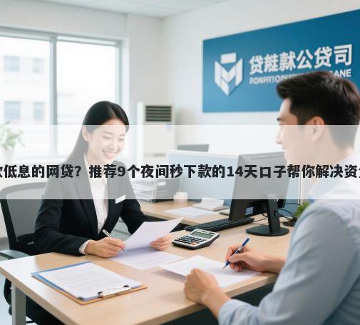 好下款低息的网贷？推荐9个夜间秒下款的14天口子帮你解决资金问题