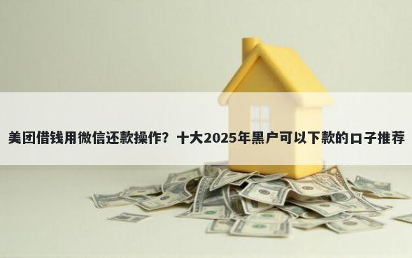 美团借钱用微信还款操作？十大2025年黑户可以下款的口子推荐