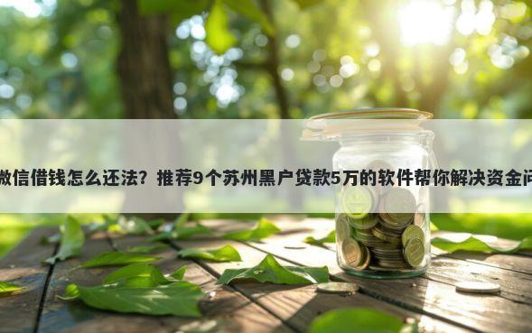 用微信借钱怎么还法？推荐9个苏州黑户贷款5万的软件帮你解决资金问题