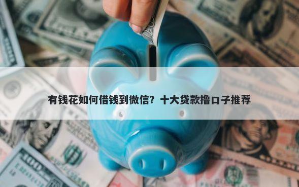 有钱花如何借钱到微信？十大贷款撸口子推荐