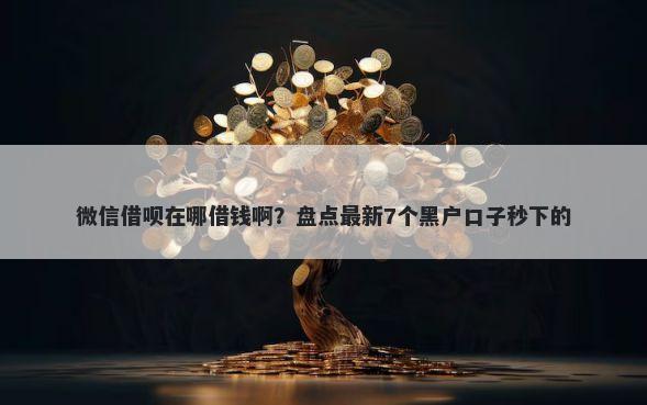 微信借呗在哪借钱啊？盘点最新7个黑户口子秒下的