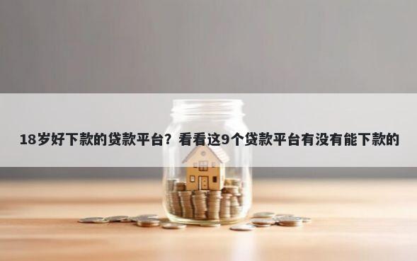 18岁好下款的贷款平台？看看这9个贷款平台有没有能下款的