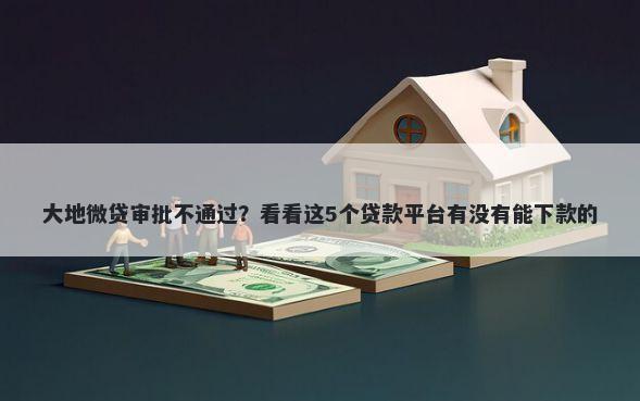 大地微贷审批不通过？看看这5个贷款平台有没有能下款的
