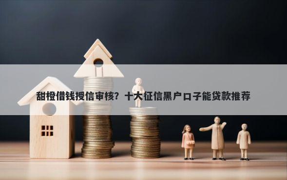 甜橙借钱授信审核？十大征信黑户口子能贷款推荐