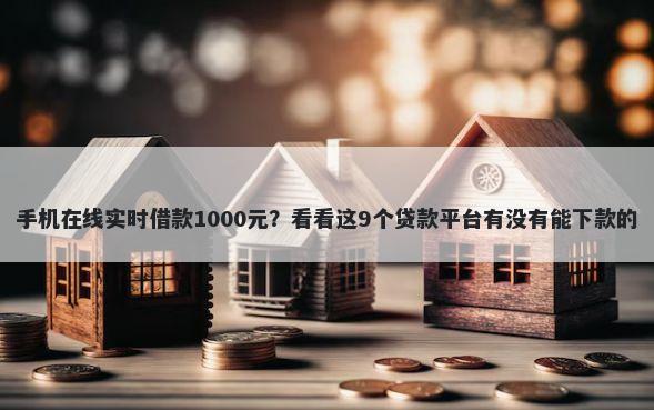 手机在线实时借款1000元？看看这9个贷款平台有没有能下款的