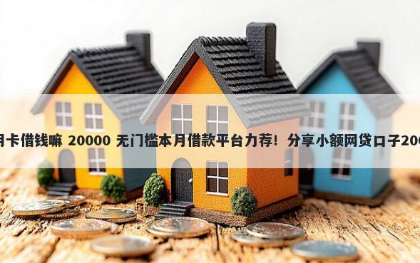 手机可以用信用卡借钱嘛 20000 无门槛本月借款平台力荐！分享小额网贷口子20000无门槛借款
